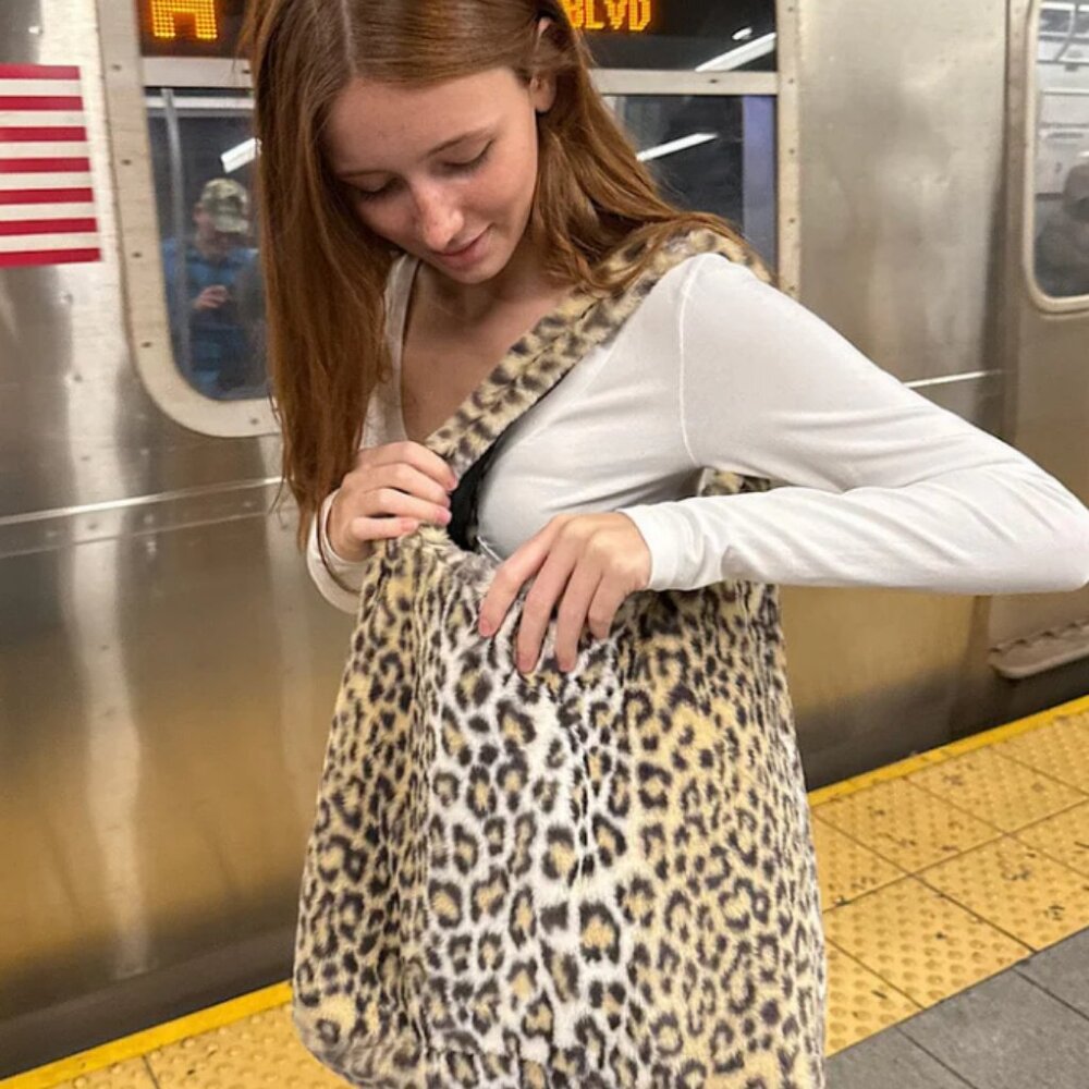 Brandy Melville Animal Print Shoulder Bag